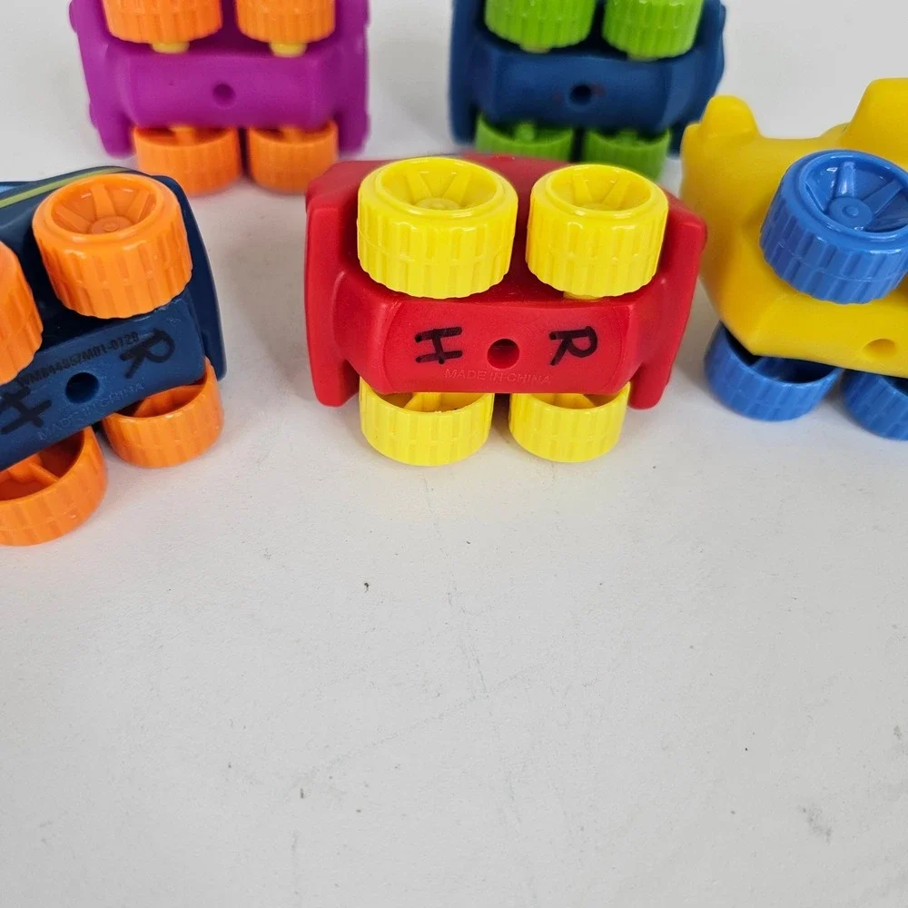 Kids Soft‎ Rubber Squeeze Toy Vehicles Lot of 5 Cars Truck Airplane Multicolor